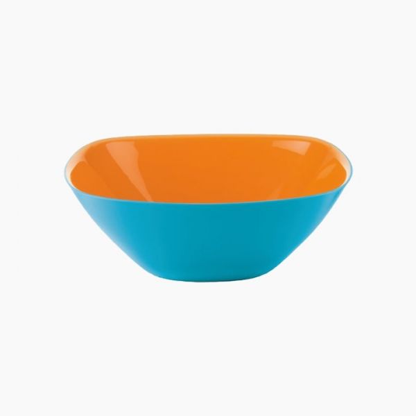 Guzzini-Acrylic-(Vintage Plus Bowl Square 20 CM turquoise * Orange)