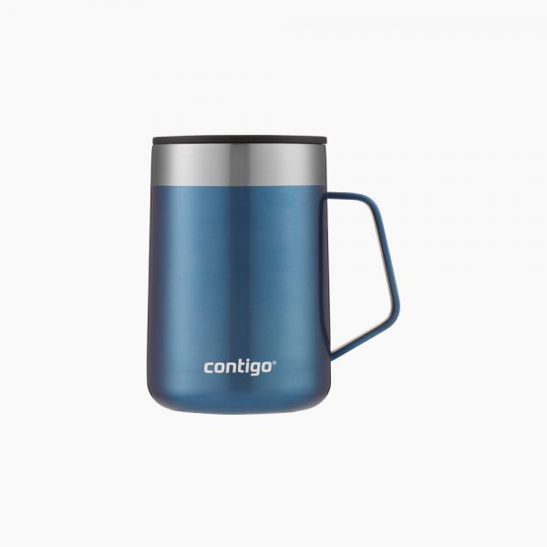  CONTIGO / Stainless Steel ( Streeterville Blue Travel Mug with Handle 420 ml )
