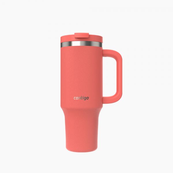  CONTIGO / Stainless Steel ( Streeterville Coral Tumbler 1200 ml with Straw / Handle )