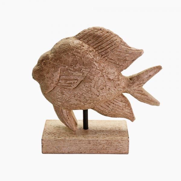 Wooden Fish On Base 21 cm