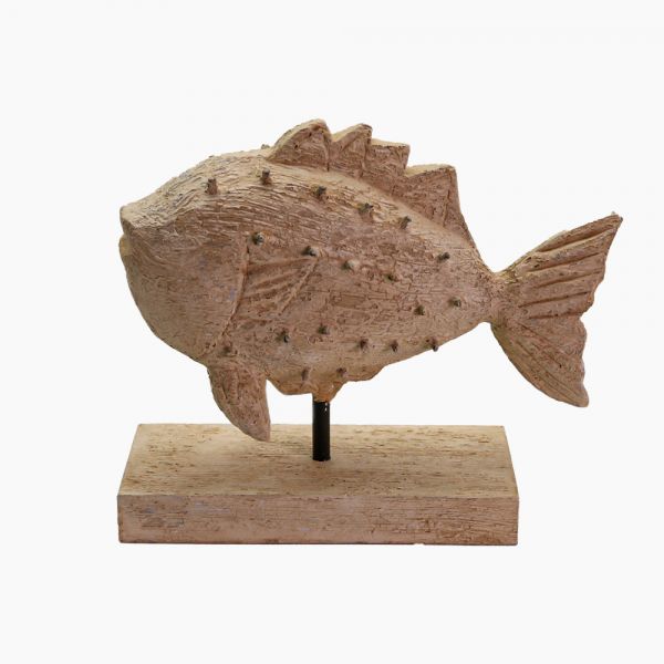 Wooden Fish On Base 22 cm A