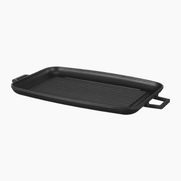 Grill Plate/Dish, integral with metal handles  31x42 cm