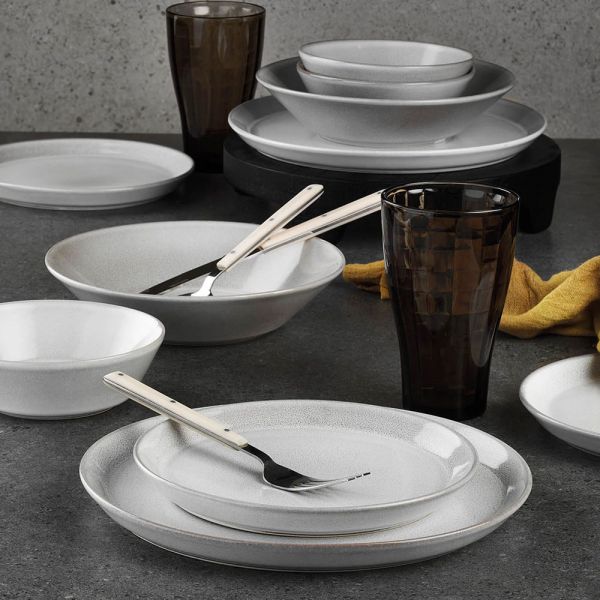 Kutahya Porcelain Forza Light Gray Dinner set 24 pcs