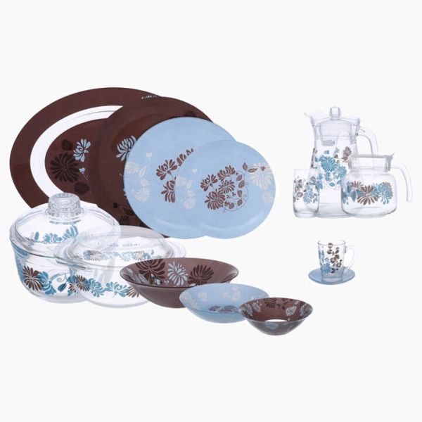 Tamako Brown Dinnerware Set, 76 Pieces
