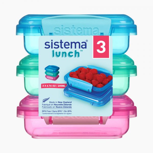 Sistema / Plastic ( Lunch Sandwich Boxes*3 200 ml )