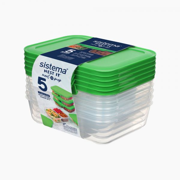 Sistema / Plastic ( Nest It storage boxes 5 pcs 870 ml )