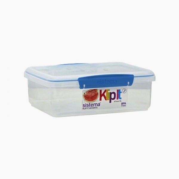  Klip It Accents Rectangular Food Storage Container - 2 Liter