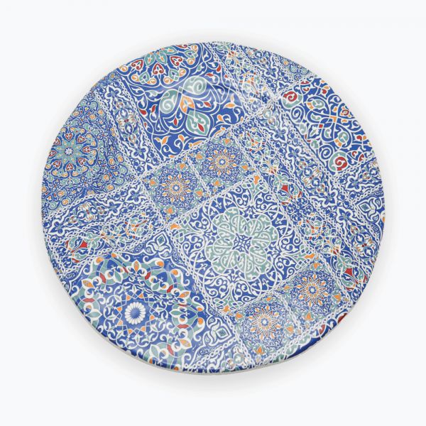 Moments / Melamine ( Khayameya Blue Round Plate 36 cm )