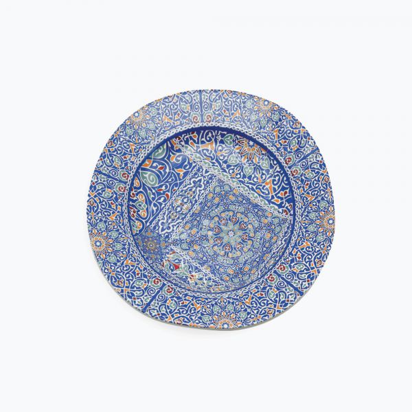 Moments / Melamine ( Khayameya Blue Soup Plate 23 cm )