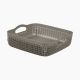 Knit square basket brown