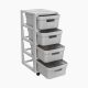 Infinity Drawer Unit, 4 Drawers - Grey