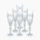 set  6 flute Southern Garden Clear