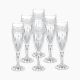 set  6 flute Southern Garden Clear