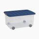 Scotti All-purpose box 50l with wheels and lid blue