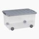 Scotti All-purpose box 50l with wheels and lid grey