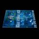 Rosa / Glass ( Kh.Blue 29X20 CM serving Plate 6 cell)