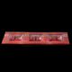 Rosa / Glass ( Kh.Red 44.5X16 CM serving Plate Rectangle 3 cell )