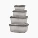AKSA / Plastic ( Mono Rectangle Food Container 4 PCS  )6221325001051
