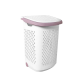 AKSA / Plastic ( Nova Laundry Basket w/cover / trolley wheel/ 2 hands ) 60 x 35 cm ) A