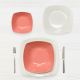 ZINNIA / Melamine ( Square Dinner Set 24 PCS )B