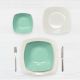 ZINNIA / Melamine ( Square Dinner Set 24 PCS )C