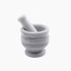 ZINNIA / Marble Mortar and Pestle Set 11*11 CM