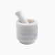 ZINNIA / Marble Mortar and Pestle Set 12*12 CM