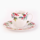 Rosa / Porcelain ( Xmas Holly 12 pieces Tea set )