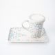 Rosa / Porcelain ( Zakharef Roman Mug 225 ml + Cover + Saucer )