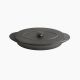 Rosa / Porcelain (  Black Matt Large oval Oven Dish w/Lid 38 cm )
