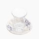 Rosa / Glass ( Kalemat Set of 6 coffee cup & 6 Porcelain saucer )