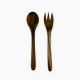 Wooden fork and spoon set / Large