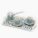 Rosa / Porcelain ( Arabic Star Turkish Coffee Set 6 pcs )