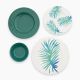 Rosa / Porcelain ( Romantic Rim Shape Dinnerware Set, 24 Pieces )