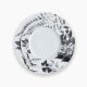 Bright Gray Rim Shape Dinnerware Set, 46 Pieces