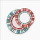 Rosa / Porcelain ( Rayures Rouges Coup Decorated Dinnerware Set, 46 Pieces )