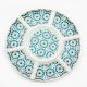 Rosa / Porcelain ( Arabic Star Divided Serving Plate 30 cm / 7 Compartments )
