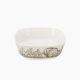 Rosa / Porcelain ( Golden Shell Small Square Oven Dish 25 cm )