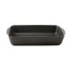 Rosa / Porcelain ( Chrome Black Medium Rectangular Oven Dish 32 cm ) B