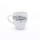 Rosa / Porcelain ( Cappuccino Bright Gray Mug )
