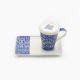 Rosa / Porcelain ( Khayameya Blue Roman Mug 225 ml + Cover + Saucer )