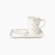 Rosa / Porcelain ( Zina Roman Mug 225 ml + Cover + Saucer )