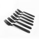 Zinnia / Plastic ( 6 PCS Fork Set )Black