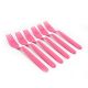 Zinnia / Plastic ( 6 PCS Fork Set )Pink