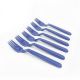 Zinnia / Plastic ( 6 PCS Fork Set )Blue