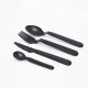Zinnia / Plastic ( 4 PCS Cutlery Set )Black