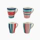 Rosa Porcelain ( Set of 4 mugs )