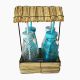Set of 4 Fish Bottles with chalet