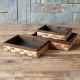 Set of 3 rectangular trays 