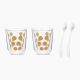 Dot Dot double wall exresso tumblers 75 ml + spoons 